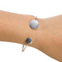 SIMPLE ROUNDED GEOMETRIC ADJUSTABLE BANGLE