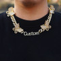 JOSEOD Hip Hop Butterfly Name Necklace