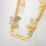 JOSEOD Hip Hop Butterfly Name Necklace