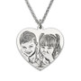 JOSEOD Custom Photo Engraved Heart Necklace