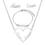 JOSEOD Heart Shape Custom Jewelry Set