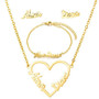 JOSEOD Heart Shape Custom Jewelry Set
