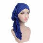 Soft Ruffle Pre-Tied Headwear Bandana Headscarf Tichel
