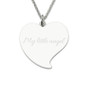 JOSEOD Engraved Heart Photo Necklace