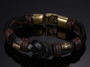 Loki Viking Vintage Men's Leather Bracelet