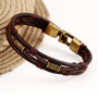 Vinci Vintage Men's Leather Bracelet