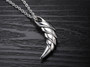 Saber Tooth Pendant Men's Silver Necklace