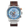 Men Waterproof Chronograph Sport Military Male Clock Top Brand Luxury Leather Man Wristwatch