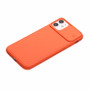 For iPhone 12 Pro Max Sliding Camera Cover Design Twill Anti-Slip TPU Case(Orange)