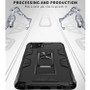 For Samsung Galaxy A81 Soldier Armor Shockproof TPU + PC Magnetic Protective Case with Holder(Black)