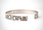 Silver Cuff Bracelet, Jewish Bracelet, Kabbalah