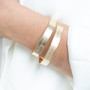 Open Bracelet, Cuff Bracelet, Gold Plated