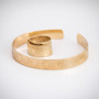 Gold Plated Bracelet, Open Bracelet, Cuff