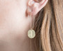 Gold Hook Earrings, Long Dangle Earrings,