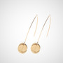 Circle Threader Earrings, Gold Hook Earrings,