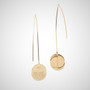 Circle Threader Earrings, Gold Hook Earrings,