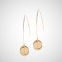 Circle Threader Earrings, Gold Hook Earrings,