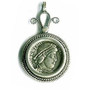 Handmade Silver Roman Coin Pendant