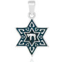 Star Of David Chai Necklace Pendant - Enamel