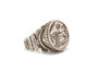 Israeli Coin Ring: Lion Of Courage - Old, Collector'S 1/2 Sheqel Coin