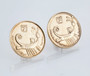 Guidance Israeli Coin With Antique Boat Sheqel Earrings