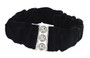 Velvet Torah belt with buckle closure.