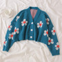 Flower Cardigan Sweater