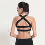 Women Solid Cross Strap Sports Bra