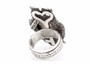 Coin ring with the Flight coin medallion on owl ahuvacoin jewelry bird jewelry