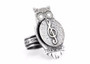 coin ring with the Treble Clef coin medallion on owl musical ring ahuva coin jewelry