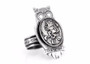 Coin ring with the Leo coin medallion on owl Leo jewelry leo ring ahuva zodiac jewelry