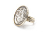 Libra Sign Astrology Zodiac Medallion Silver Ring
