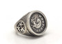 Capricorn Sign Astrology Zodiac Medallion Silver Ring