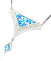 Filigree Roman Glass Pendant Necklace