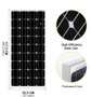 Waterproof 12V 100W Rigid Monocrystalline Silicon Solar Panel