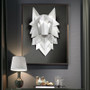 3D Wolf Sculpture Animal Statue for Wall Decoration