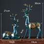 Deer Head Resin Statue Figurine Home Decor Statues