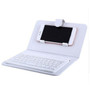 Protective Portable PU Leather Bluetooth Wireless Keyboard with Cover for iPhone Huawei Xiaomi Samsung Mobile Phone
