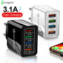 4 USB Quick Charge 3.0 4.0 Port Fast Charging Wall Adapter For Mobile Phones