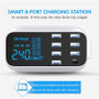 8 Port 3.0 LED Display Multi USB Charging Station for Mobile Phones Desktop