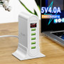 5 Port HUB Multi USB Charging Station Dock for Desktop Wall Home with LED Display