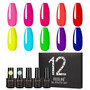 12Pcs/lot 7ml UV Pure Colors Semi Permanent Gel Nail Polish