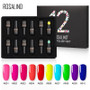 12Pcs/lot 7ml UV Pure Colors Semi Permanent Gel Nail Polish