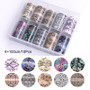 10PCS/Set Serpentine Leopard Flower Nail Foils Sticker for Nail Decoration