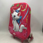 Lovely Cat 3D School Trolley Luggage Bag for Kids