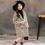Fashion Plaid Winter Thick Woolen Jacket For Girl Kids