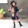 Fashion Plaid Winter Thick Woolen Jacket For Girl Kids