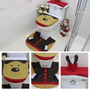 Anti-Slip 3Pcs/set Christmas Santa Toilet Seat Cover & Bathroom Mat for Home