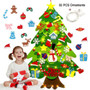 DIY Felt Christmas Tree With String Lights Wall Hanging Toys For Children