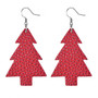 Fashion Teardrop Christmas Leather Earrings For Women